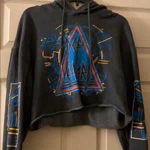 Cropped Def Leppard Hoodie